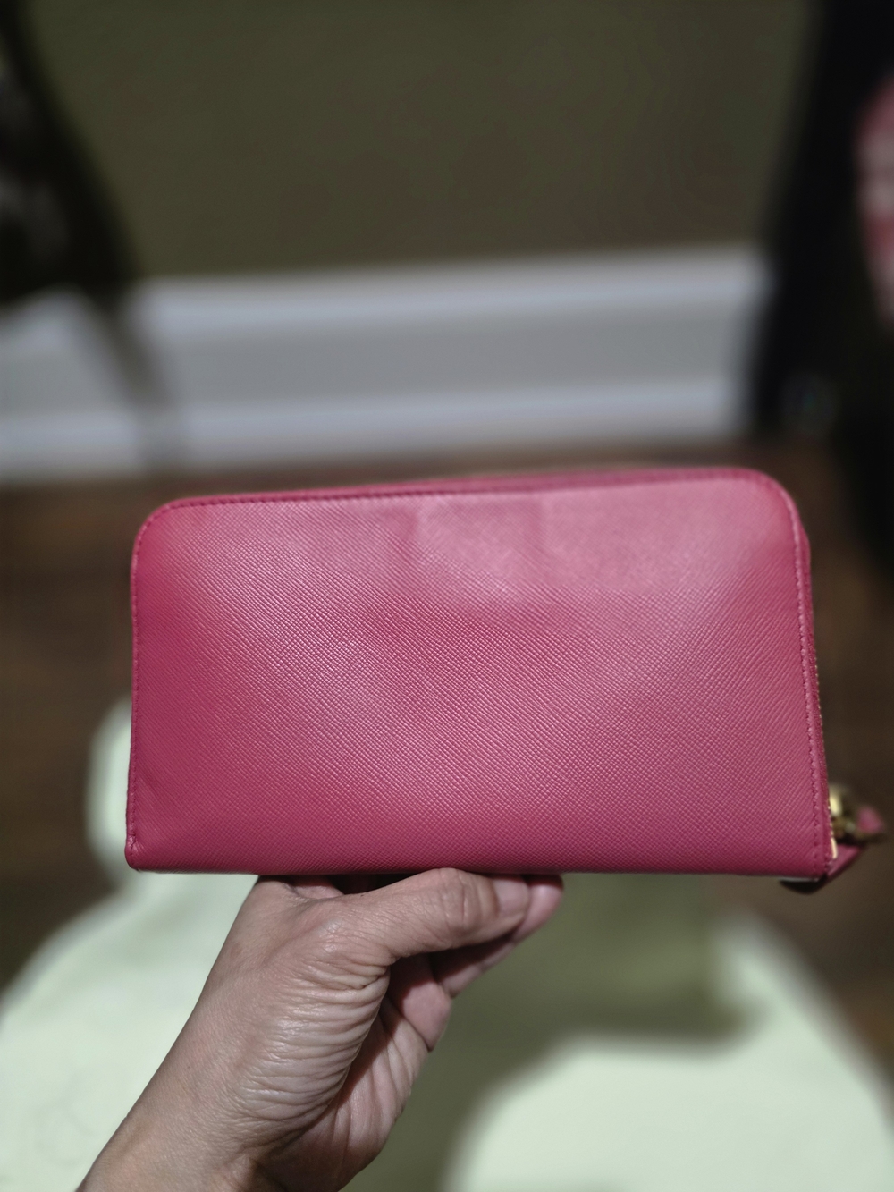 Prada Pink Saffiano Zip-Around Wallet - Picture 7 of 12